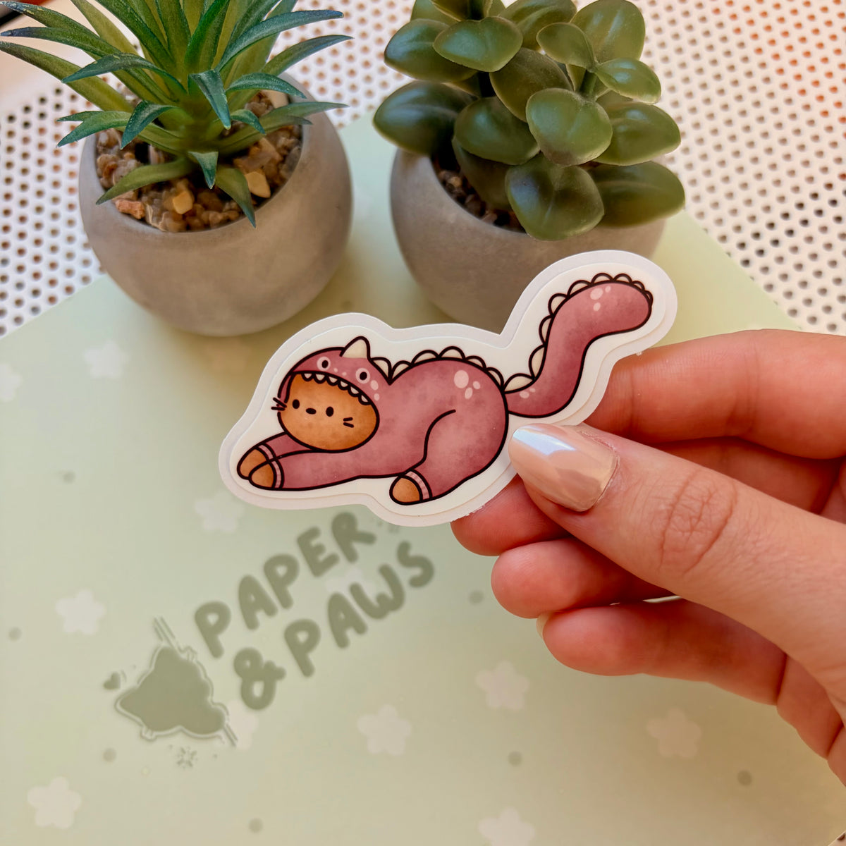 "Pink Dinosaur" Vinyl Sticker