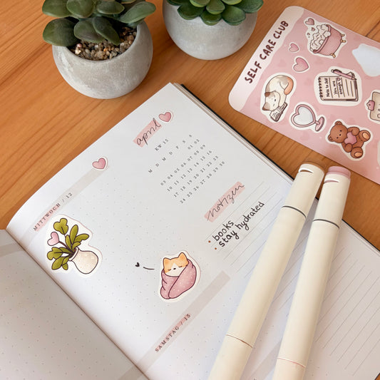 "Self Care Club" Stickerbogen