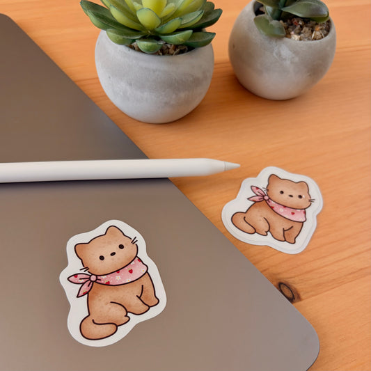 "Strawberry Cat" Vinyl Sticker