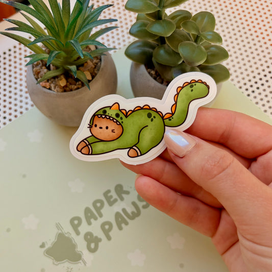"Green Dinosaur" Vinyl Sticker