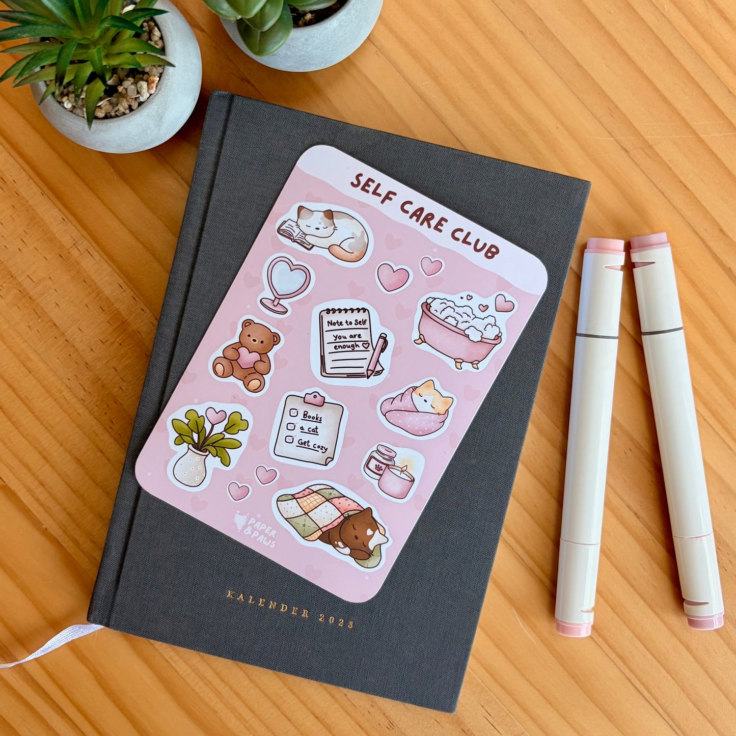 "Self Care Club" Stickerbogen