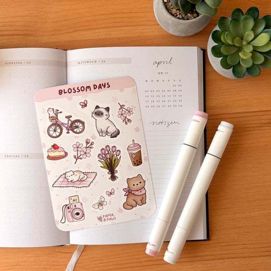 "Blossom Days" Stickerbogen