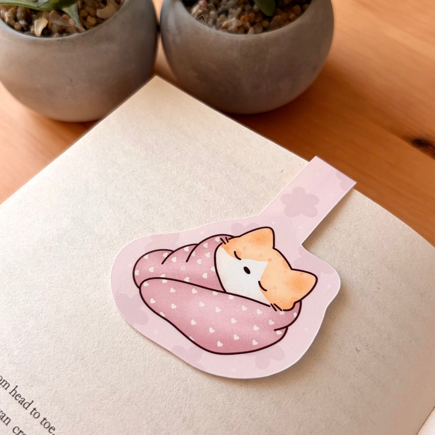"Sunday Naps" Magnetisches Foldover-Lesezeichen