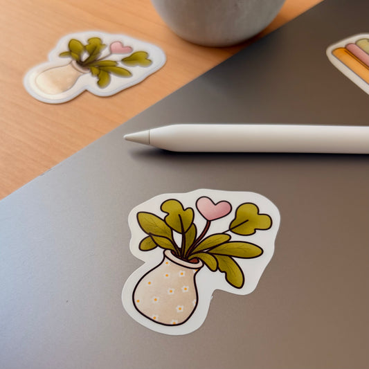 "Heart Plant" Vinyl Sticker